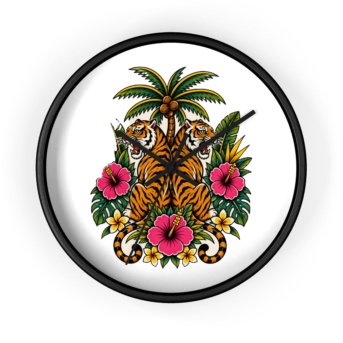 Clock, Wall - Boho Tiger Tiger Bodhi Tree