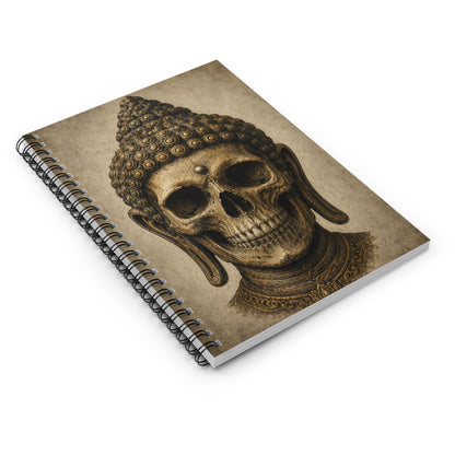Journal Notebook, Hardcover Lined - Buddha Skull