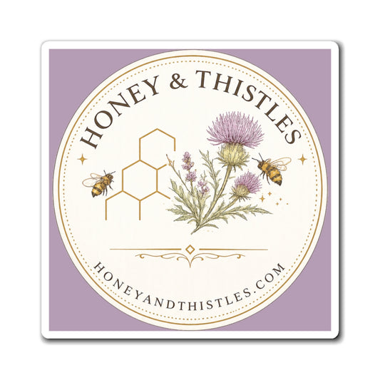 Magnet — Honey & Thistles Floral Logo Bee Refrigerator Magnet