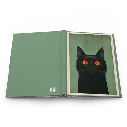Journal Notebook, Hardcover Lined - Black Cat Says What?