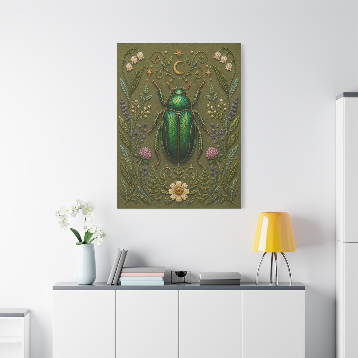 Canvass Art Print - Botanical Scarab