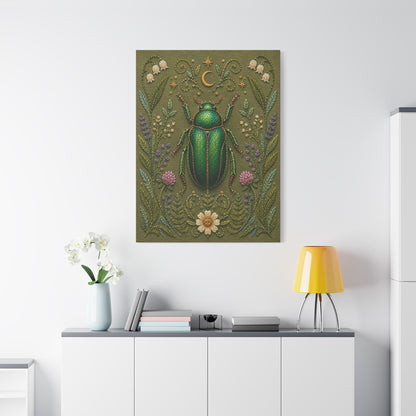 Canvass Art Print - Botanical Scarab