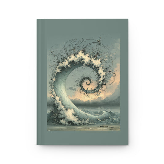 Journal Notebook, Hardcover Lined - Spiral Wave