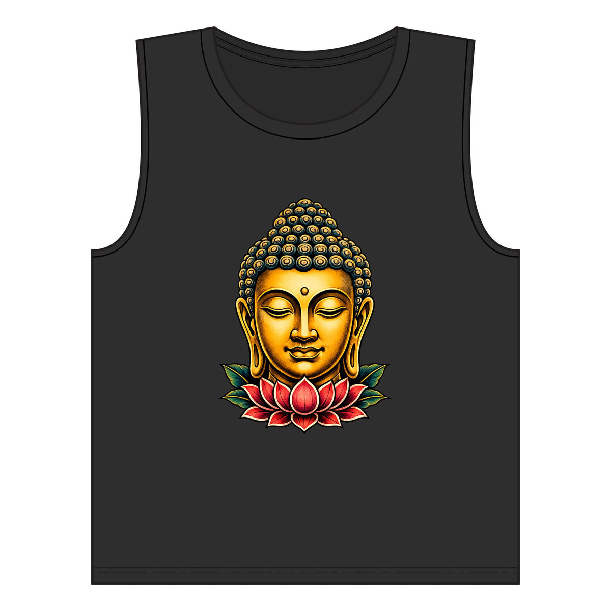 Tank Top, Muscle - Buddha & Lotus