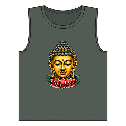 Tank Top, Muscle - Buddha & Lotus