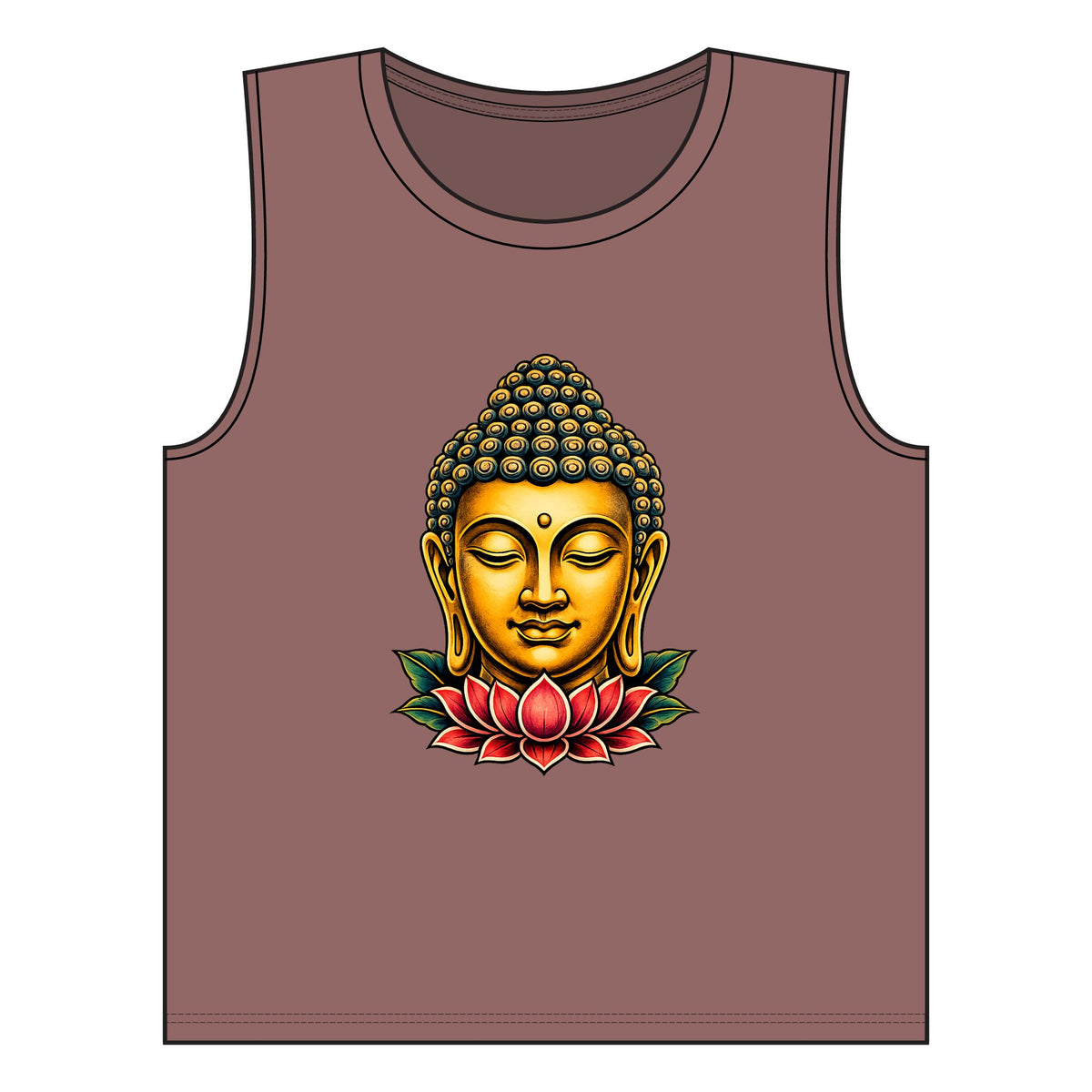 Tank Top, Muscle - Buddha & Lotus