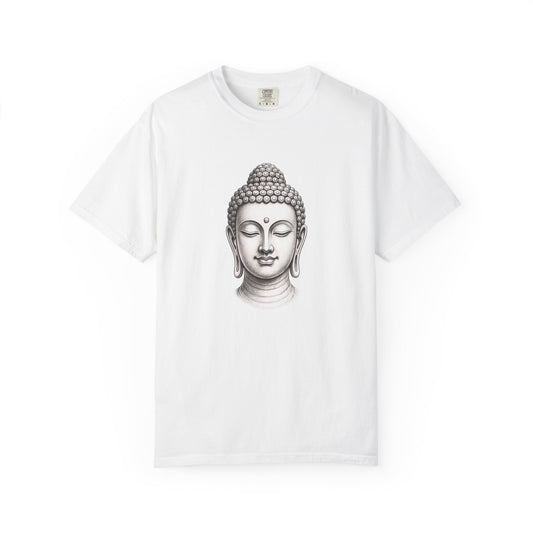 T‑Shirt, Short Sleeve Boxy Crew Neck - Mindful Zen Buddha Head
