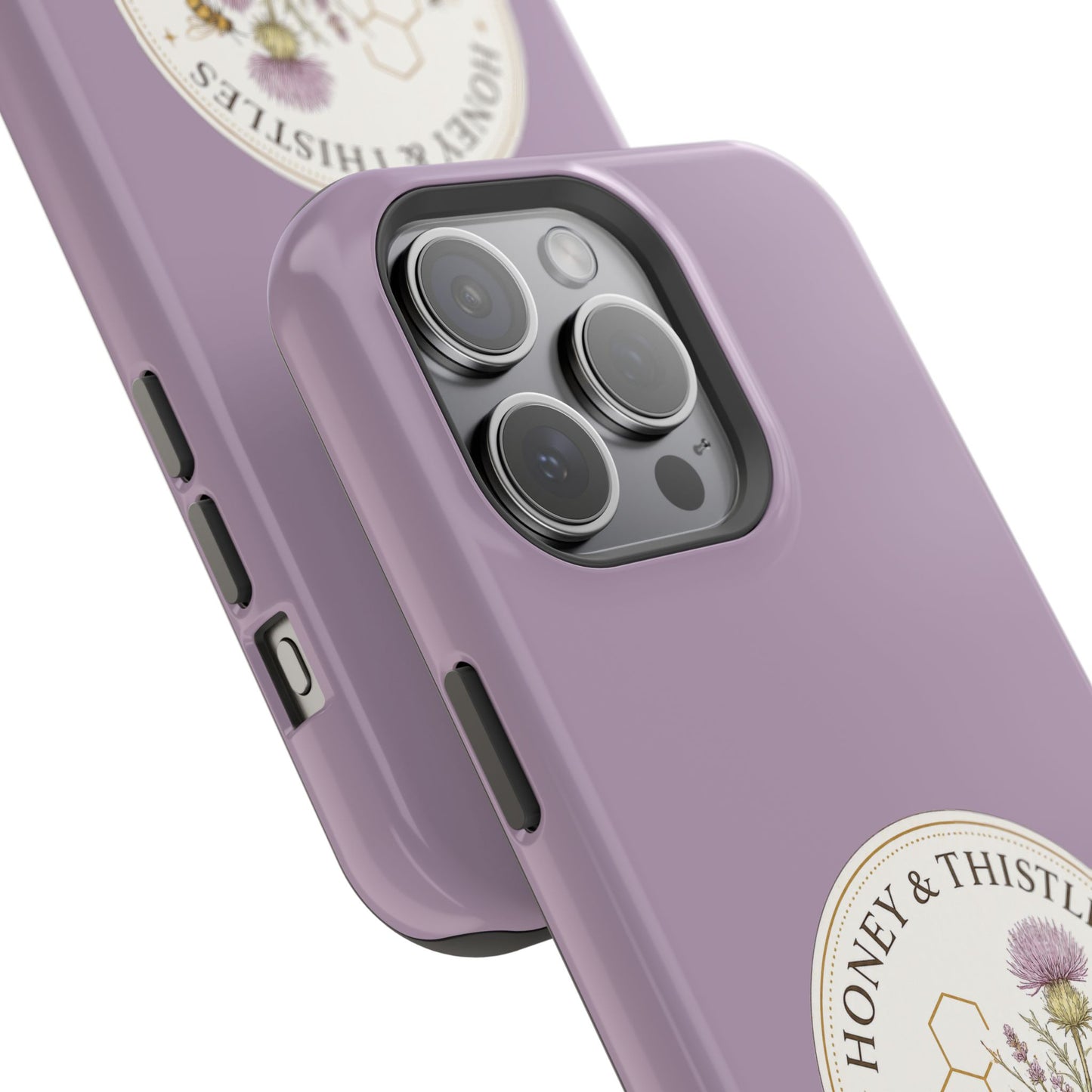 Floral Honey & Thistles Magnetic Phone Case — Impact-Resistant MagSafe-Compatible