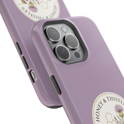 Floral Honey & Thistles Magnetic Phone Case — Impact-Resistant MagSafe-Compatible
