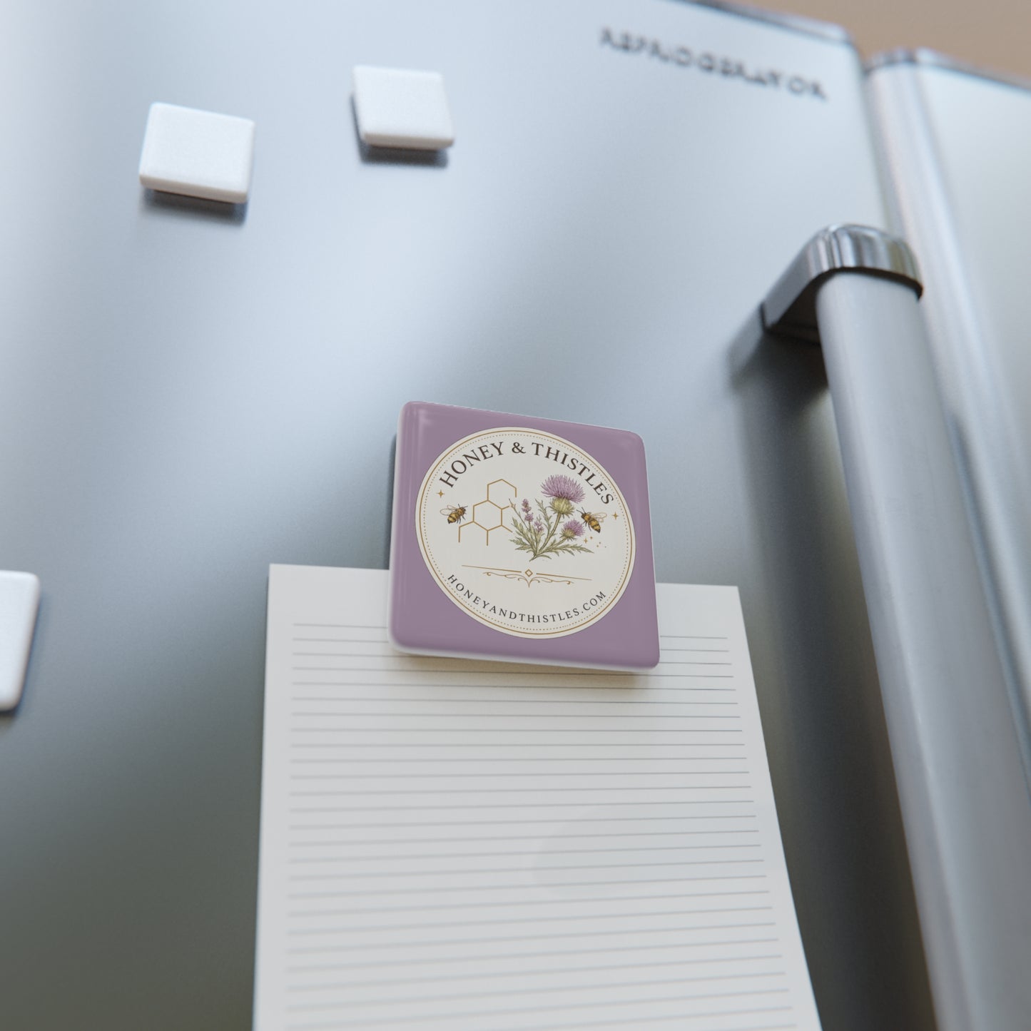 Porcelain Magnet — Honey & Thistles Floral Logo Magnet