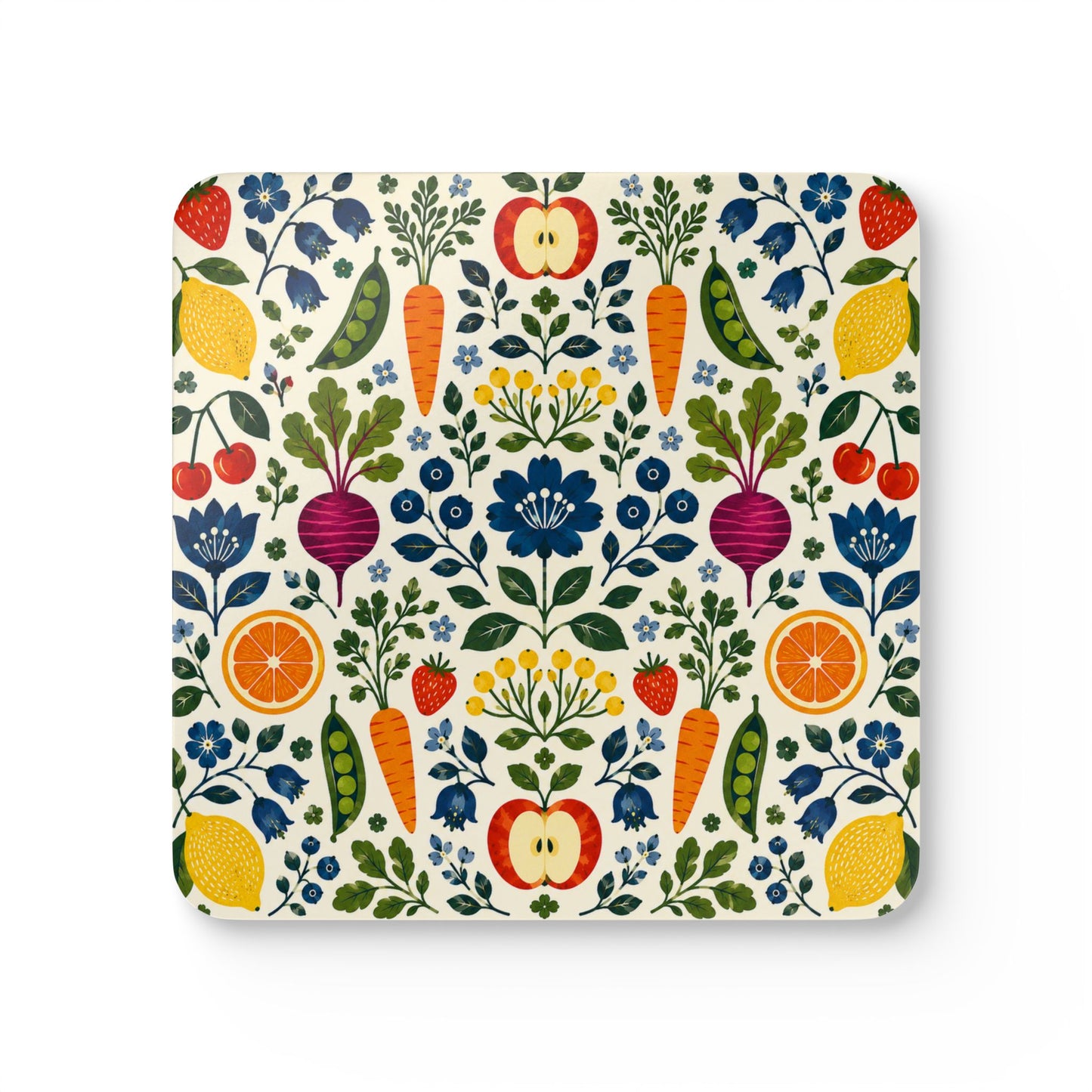 Swedish Fruits and Vegetables Coasters (Set of 4)