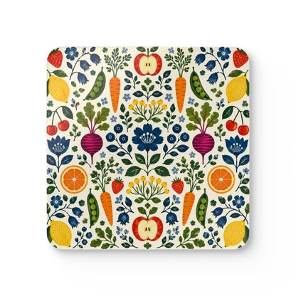 Swedish Fruits and Vegetables Coasters (Set of 4)