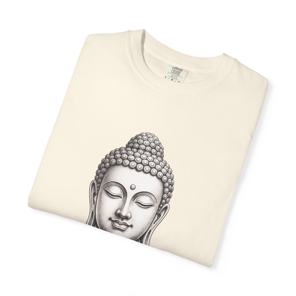 T‑Shirt, Short Sleeve Boxy Crew Neck - Mindful Zen Buddha Head