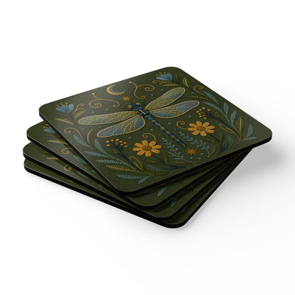 Dragonfly Cork Coaster (Set of 4)