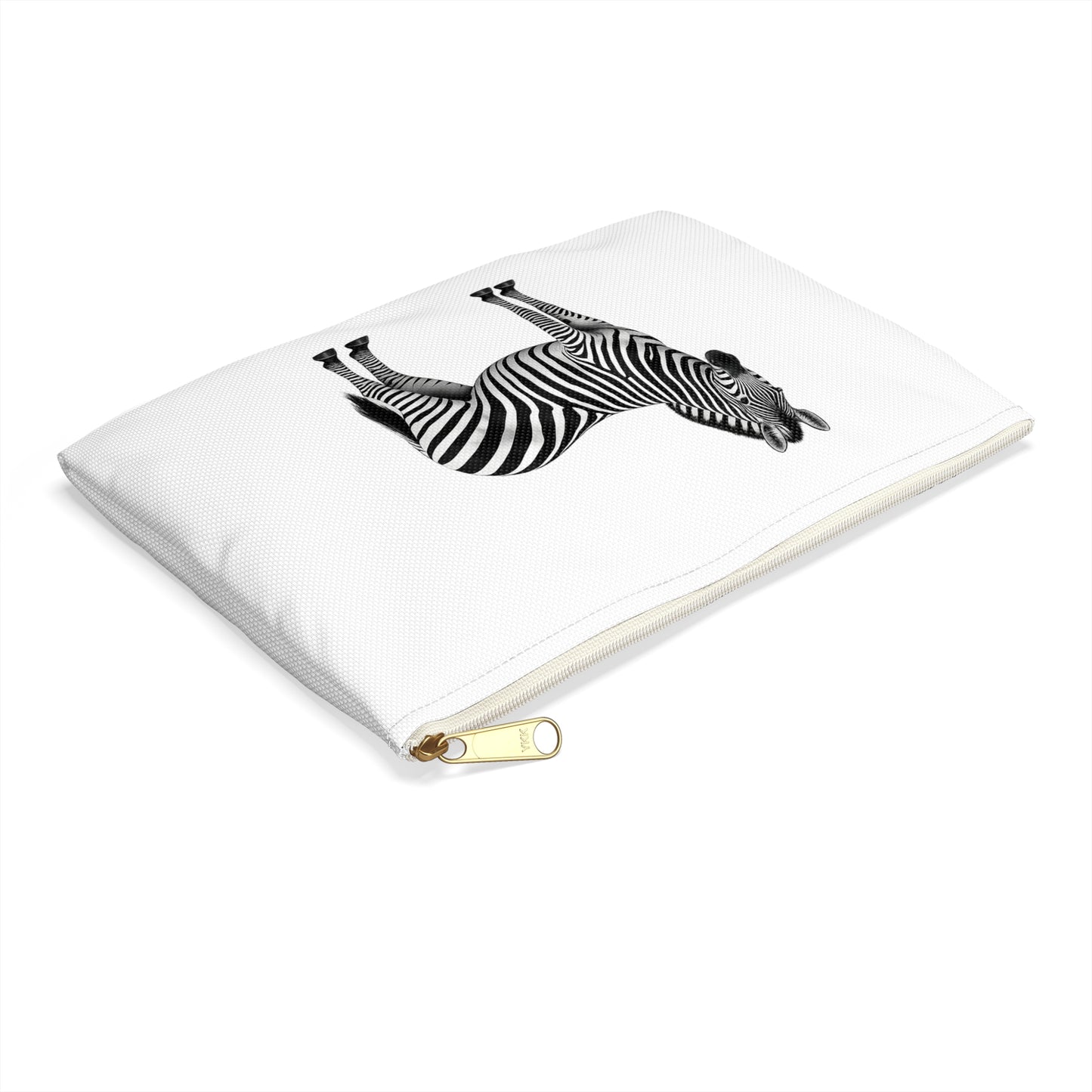 Zebra White Accessory Pouch