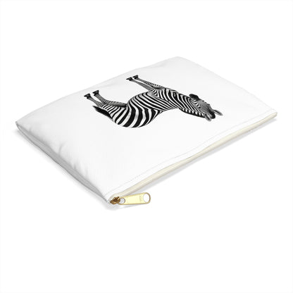Zebra White Accessory Pouch