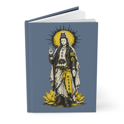 Journal Notebook, Hardcover Lined - Punk Kwan Yin Lotus