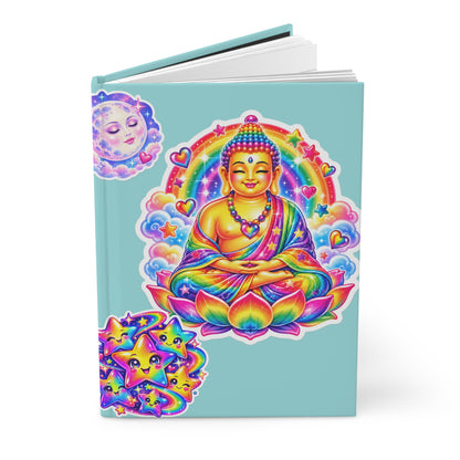Journal Notebook, Lined Hardcover - 1980s Retro Stickers