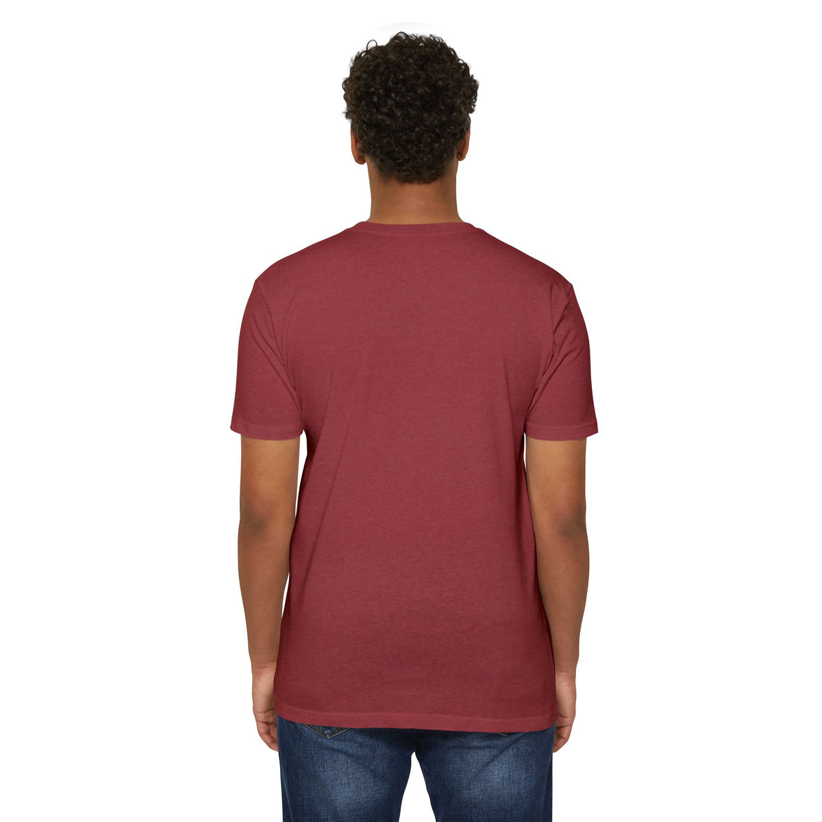 T-Shirt, Short Sleeve Boxy Crew Neck - Botanical Hand Reaching for the Sun