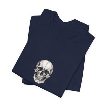 T-Shirt, Short Sleeve Boxy Crew Neck - Skull Geometry
