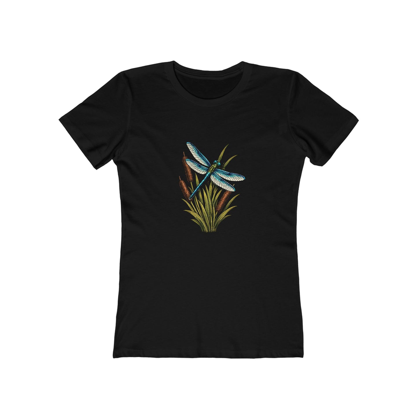 Dragonfly & Cat Tail Boyfriend T-Shirt