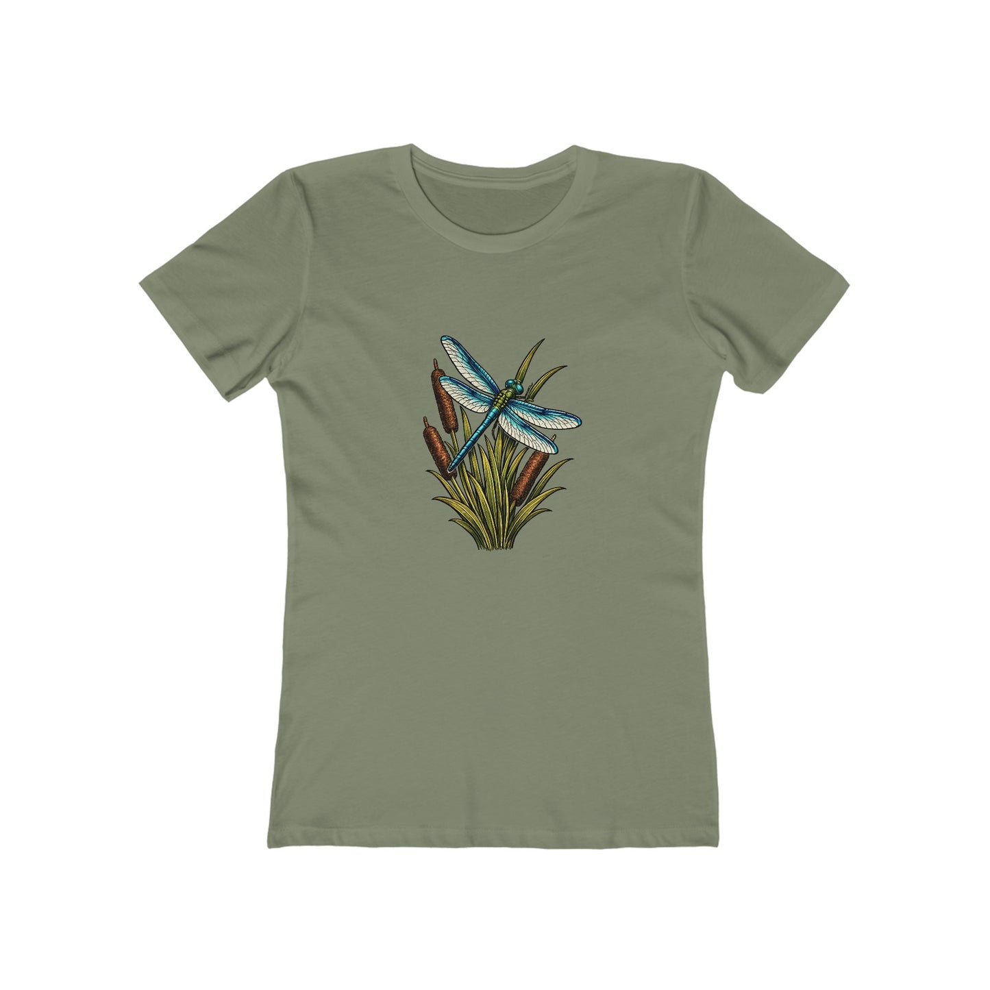 Dragonfly & Cat Tail Boyfriend T-Shirt