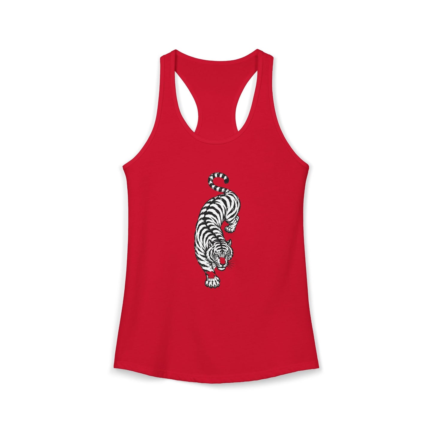 Tiger Black and White Racerback Tank