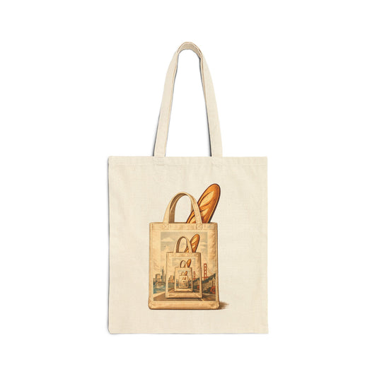 A Baguette in the Matrix Canvas Tote Bag