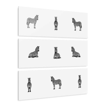 Canvass Art Print -Zebra Triptych