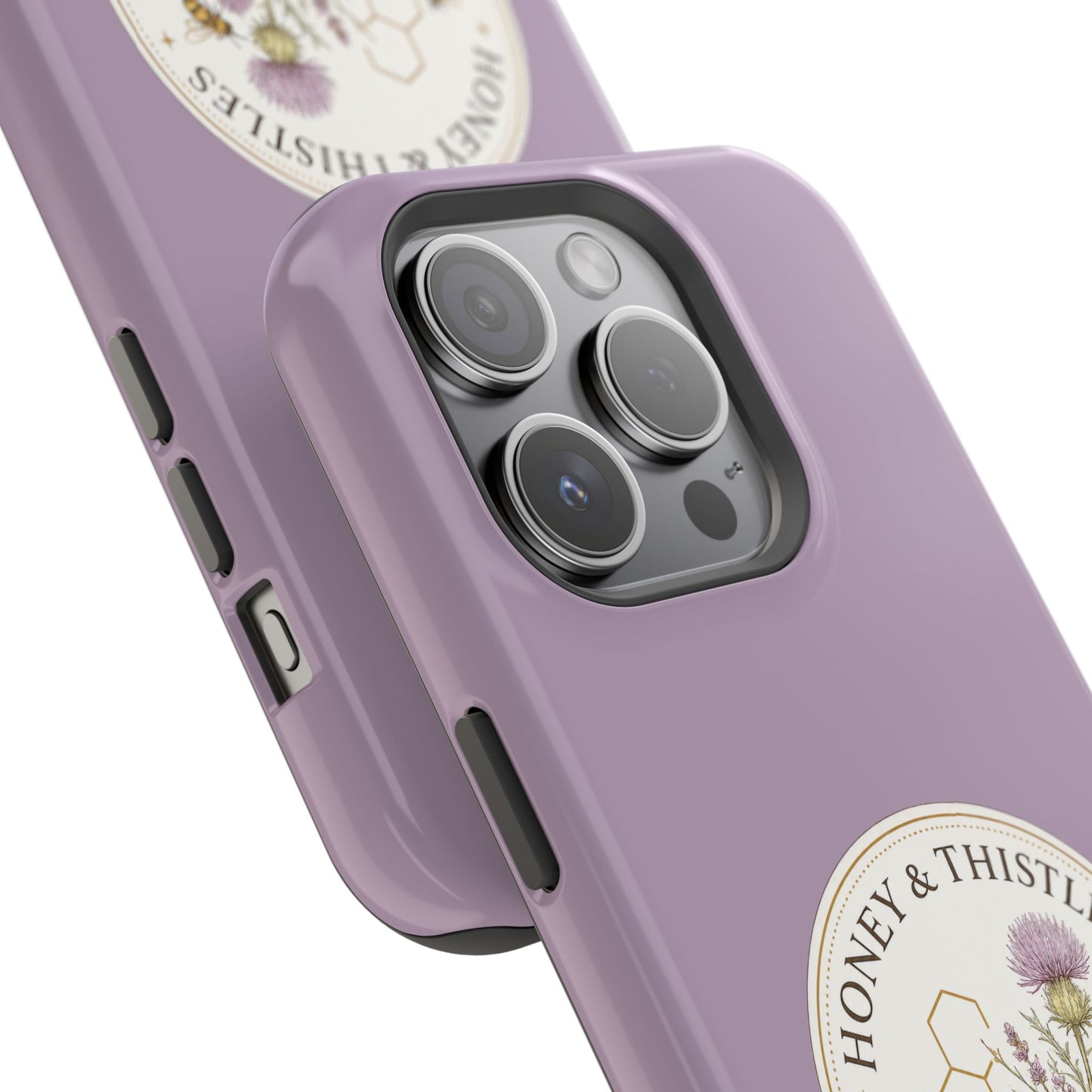 Floral Honey & Thistles Magnetic Phone Case — Impact-Resistant MagSafe-Compatible