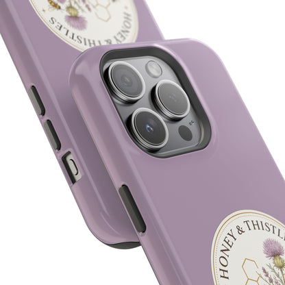 Floral Honey & Thistles Magnetic Phone Case — Impact-Resistant MagSafe-Compatible