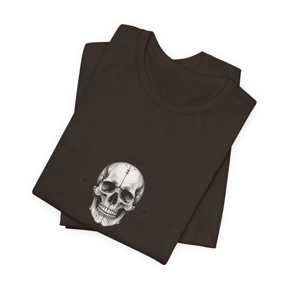 T-Shirt, Short Sleeve Boxy Crew Neck - Skull Geometry