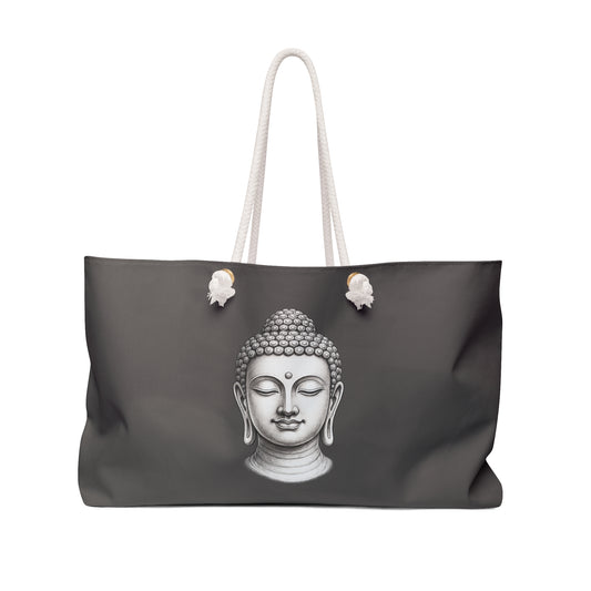 Buddha Head Weekender Bag — Zen Travel Tote for Yoga, Meditation & Mindful Getaways