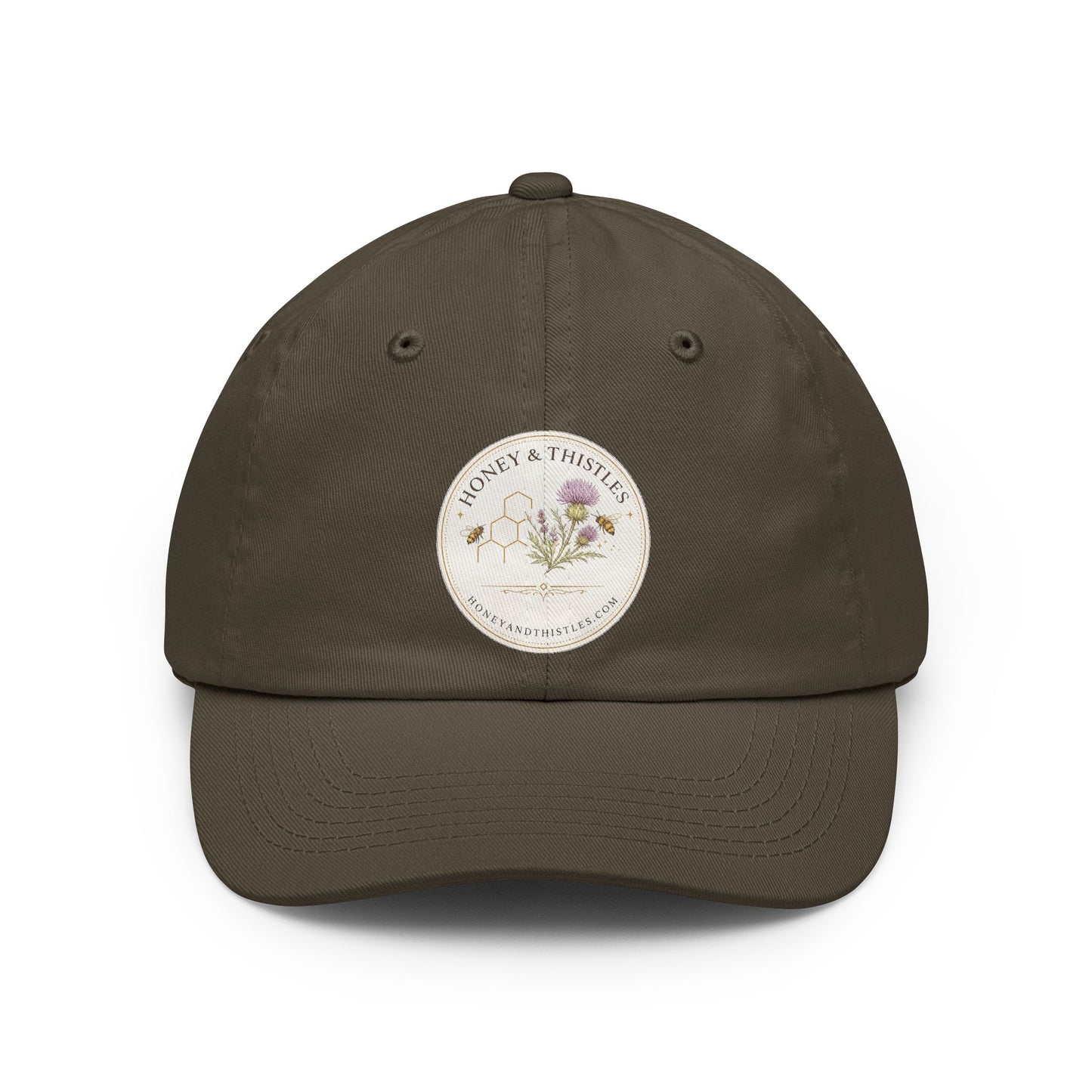 Floral Thistle Dad Hat — Honey & Thistle Botanical Embroidered Cap