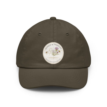 Floral Thistle Dad Hat — Honey & Thistle Botanical Embroidered Cap