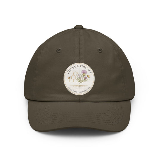 Floral Thistle Dad Hat — Honey & Thistle Botanical Embroidered Cap