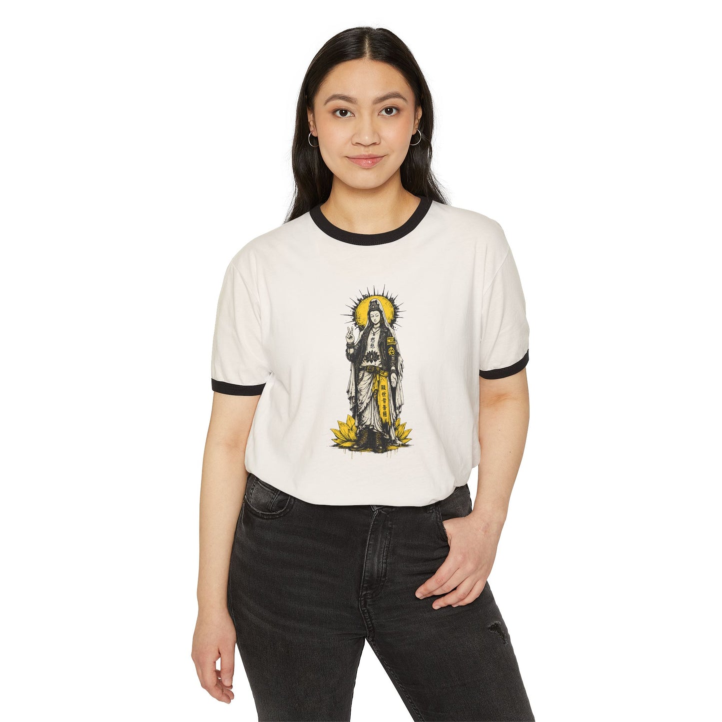 Punk Quan Yin Ringer T-Shirt
