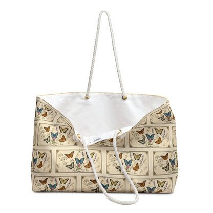 Tote, Weekender Travel  Bag - Butterflies & Wildflowers