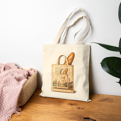 A Baguette in the Matrix Canvas Tote Bag