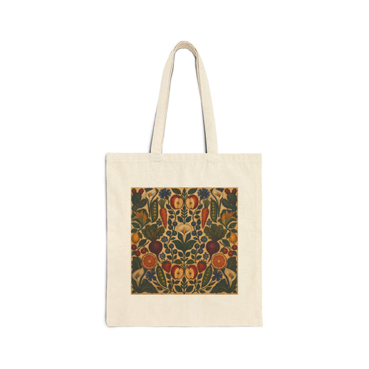 Frida and Diego at a Farmers Market Canvas Tote Bag
