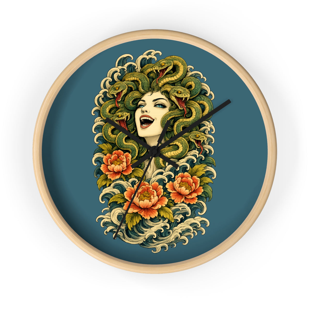 Clock, Wall Acrylic - Medusa Snake Head
