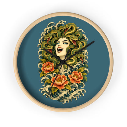 Clock, Wall Acrylic - Medusa Snake Head