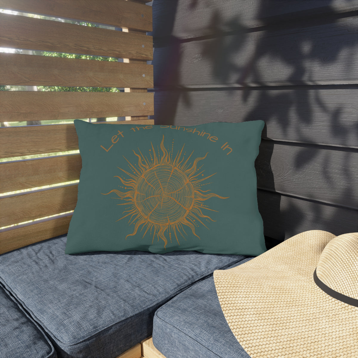 Pillow, Outdoor/Garden - Boho Let the Sunshine In Sunburst