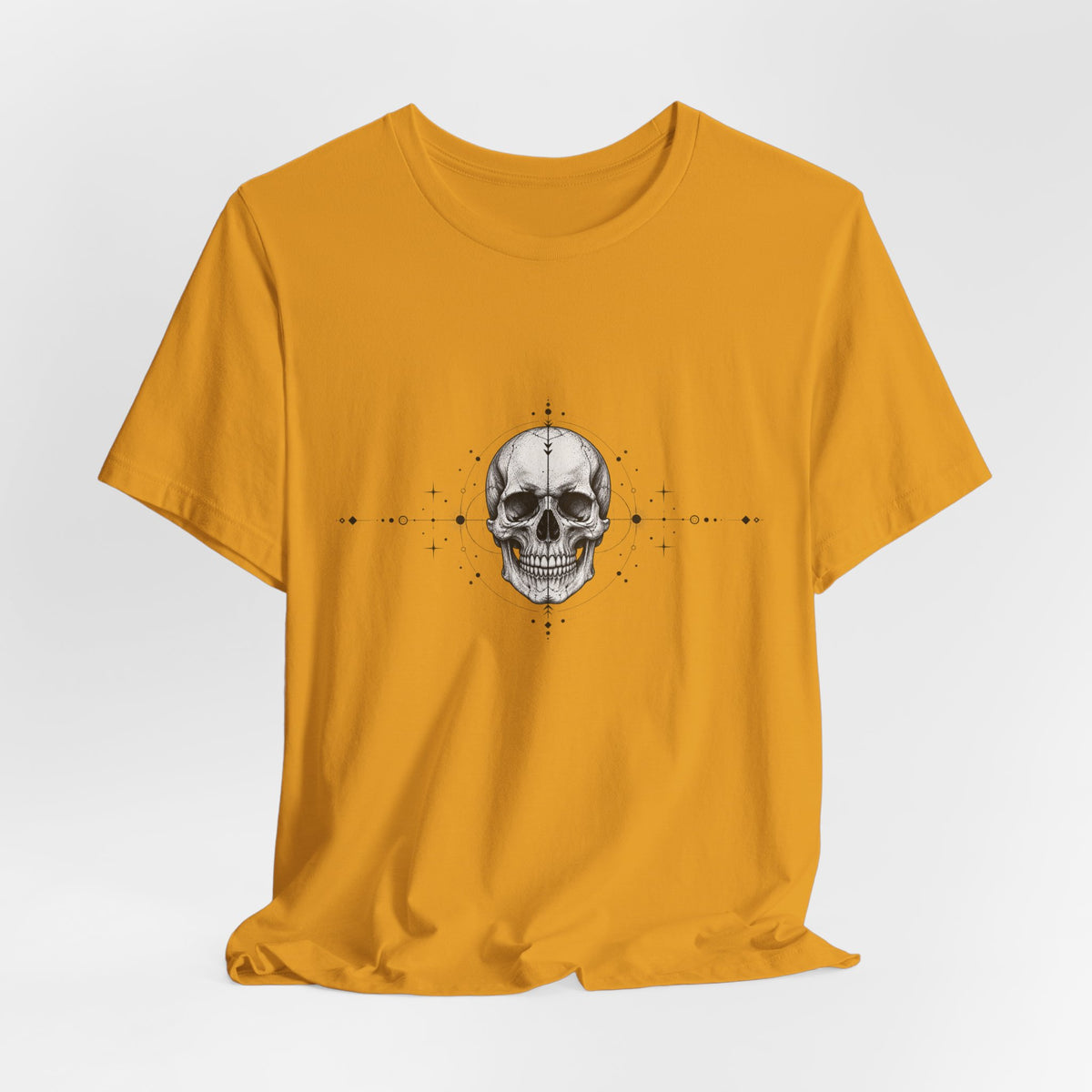 T-Shirt, Short Sleeve Boxy Crew Neck - Skull Geometry