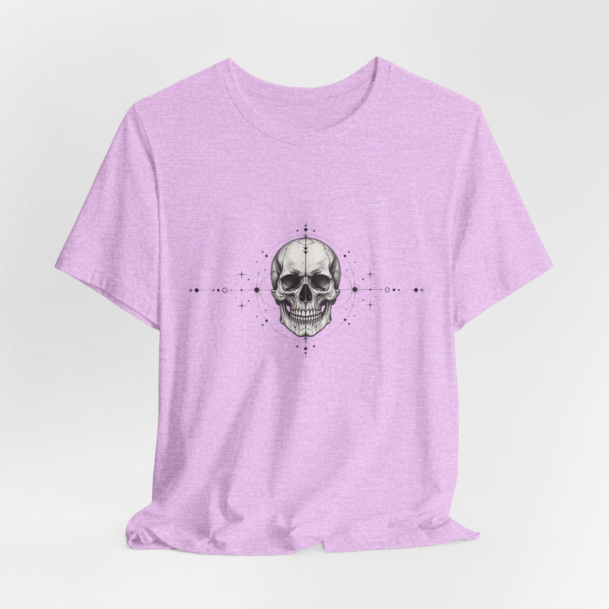 T-Shirt, Short Sleeve Boxy Crew Neck - Skull Geometry