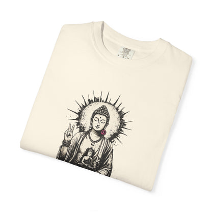 T-Shirt, Short Sleeve Boxy Crew Neck - Buddha "Let Go"