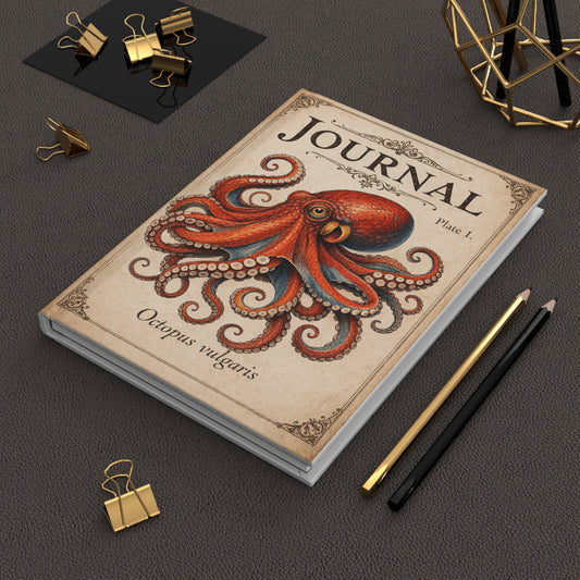 Octopus Vintage Hardcover Lined Journal