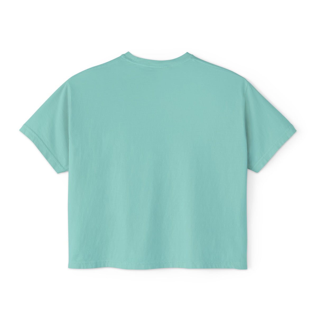 T-Shirt, Short Sleeve Boxy Crew Neck Cropped - 1980s Buddha Head
