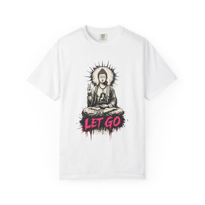 T-Shirt, Short Sleeve Boxy Crew Neck - Buddha "Let Go"