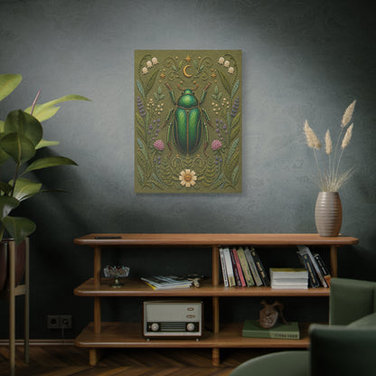 Canvass Art Print - Botanical Scarab